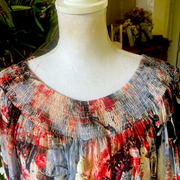 Urban Mangoz ladies, large pullover, top tassel sleeves and front colorful - Picture 6 of 12